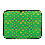 Mardi Gras Star Pattern Print Laptop Sleeve