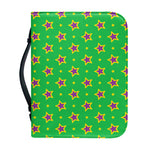 Mardi Gras Star Pattern Print Leather Bible Cover
