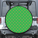 Mardi Gras Star Pattern Print Leather Spare Tire Cover