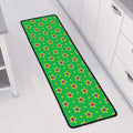 Mardi Gras Star Pattern Print Long Kitchen Mat