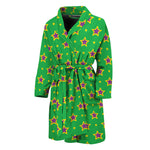Mardi Gras Star Pattern Print Men's Bathrobe