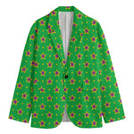 Mardi Gras Star Pattern Print Men's Blazer