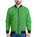 Mardi Gras Star Pattern Print Men's Bomber Jacket