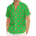 Mardi Gras Star Pattern Print Men's Deep V-Neck Shirt