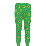 Mardi Gras Star Pattern Print Men's leggings