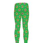 Mardi Gras Star Pattern Print Men's leggings