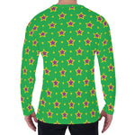 Mardi Gras Star Pattern Print Men's Long Sleeve T-Shirt