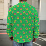 Mardi Gras Star Pattern Print Men's Shirt Jacket