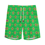 Mardi Gras Star Pattern Print Men's Sports Shorts