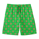 Mardi Gras Star Pattern Print Men's Swim Trunks