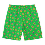 Mardi Gras Star Pattern Print Men's Swim Trunks