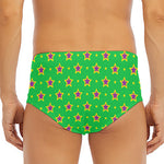 Mardi Gras Star Pattern Print Men's Triangle Swim Briefs
