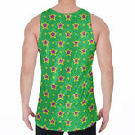 Mardi Gras Star Pattern Print Men's Velvet Tank Top
