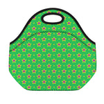 Mardi Gras Star Pattern Print Neoprene Lunch Bag