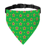 Mardi Gras Star Pattern Print Over The Collar Dog Bandana