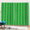 Mardi Gras Star Pattern Print Pencil Pleat Curtains