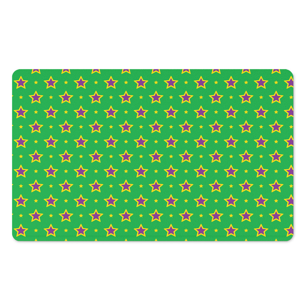 Mardi Gras Star Pattern Print Polyester Doormat