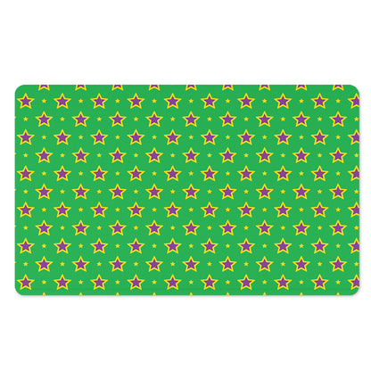 Mardi Gras Star Pattern Print Polyester Doormat