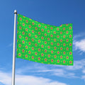Mardi Gras Star Pattern Print Polyester Flag