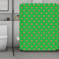 Mardi Gras Star Pattern Print Polyester Shower Curtain
