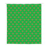 Mardi Gras Star Pattern Print Polyester Shower Curtain