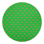 Mardi Gras Star Pattern Print Round Blanket