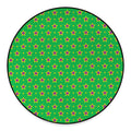 Mardi Gras Star Pattern Print Round Floor Mat