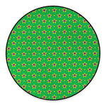 Mardi Gras Star Pattern Print Round Floor Mat