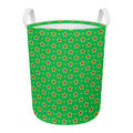 Mardi Gras Star Pattern Print Round Laundry Basket