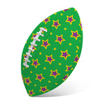 Mardi Gras Star Pattern Print Rugby Ball