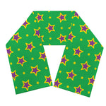 Mardi Gras Star Pattern Print Scarf