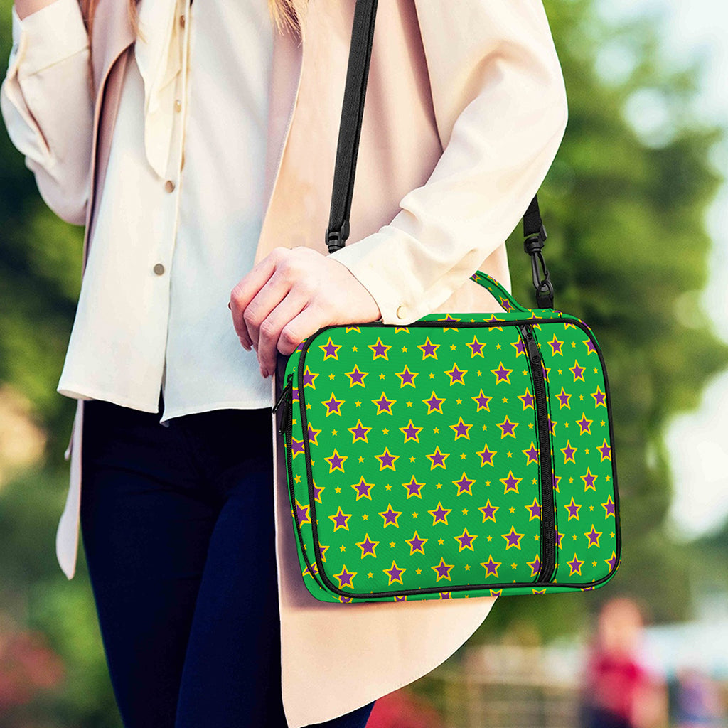Mardi Gras Star Pattern Print Shoulder Strap Bible Bag