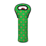 Mardi Gras Star Pattern Print Single Neoprene Wine Tote