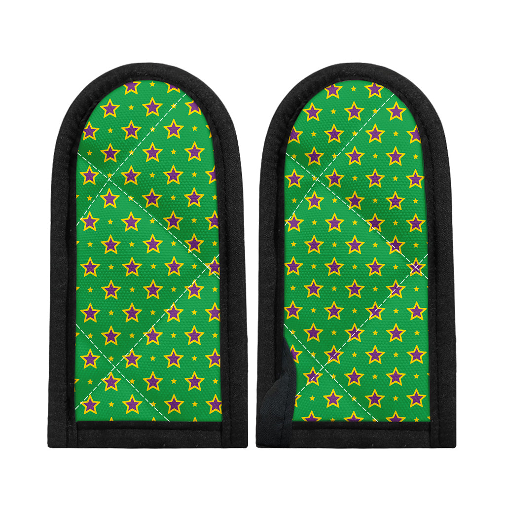 Mardi Gras Star Pattern Print Skillet Handle Cover