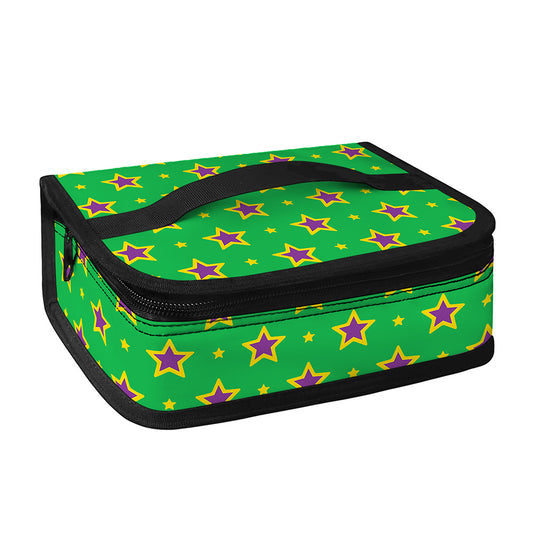 Mardi Gras Star Pattern Print Small Lunch Bag