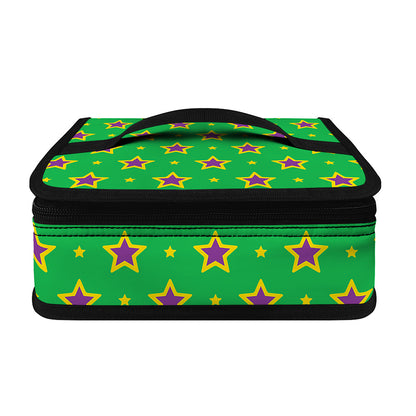 Mardi Gras Star Pattern Print Small Lunch Bag