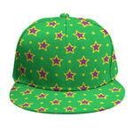 Mardi Gras Star Pattern Print Snapback Cap