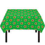 Mardi Gras Star Pattern Print Tablecloth