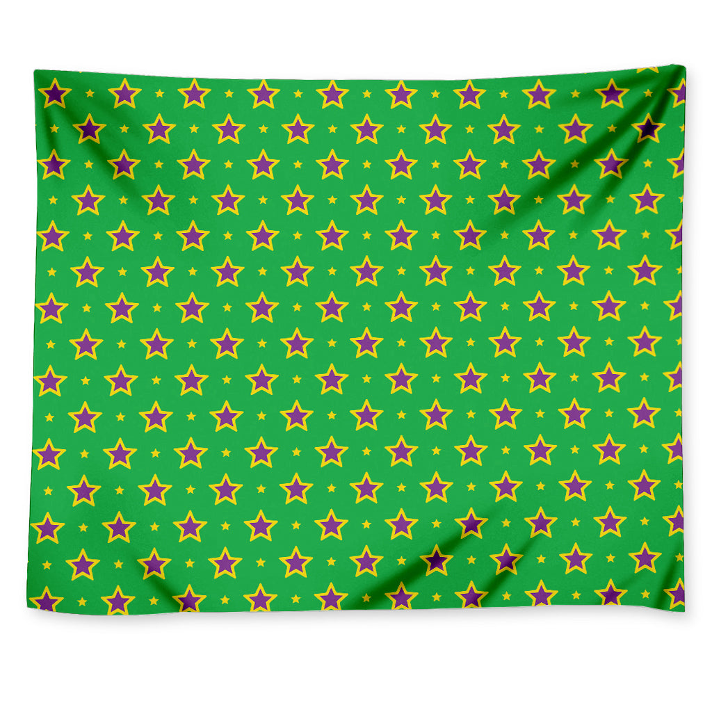 Mardi Gras Star Pattern Print Tapestry