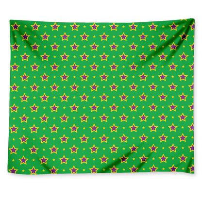 Mardi Gras Star Pattern Print Tapestry