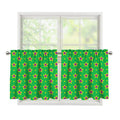 Mardi Gras Star Pattern Print Tier Curtains