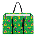Mardi Gras Star Pattern Print Utility Tote Bag