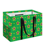 Mardi Gras Star Pattern Print Utility Tote Bag