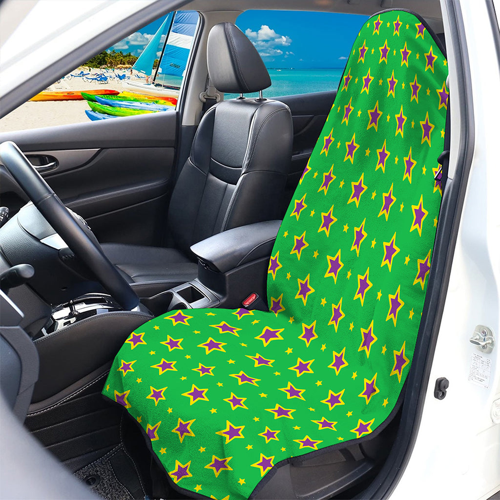 Mardi Gras Star Pattern Print Waterproof Car Seat Cover