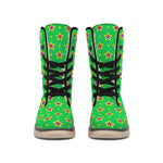 Mardi Gras Star Pattern Print Winter Boots