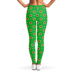 Mardi Gras Star Pattern Print Women's Leggings