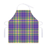 Mardi Gras Tartan Plaid Pattern Print Adjustable Apron