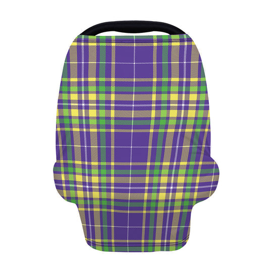 Mardi Gras Tartan Plaid Pattern Print Baby Seat Cover