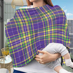 Mardi Gras Tartan Plaid Pattern Print Baby Seat Cover