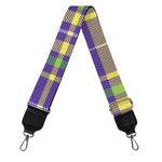 Mardi Gras Tartan Plaid Pattern Print Bag Strap